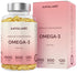 Omega 3 2000mg ad Alto Dosaggio - Olio di Pesce Omega 3 Capsule - Integratore Omega 3 1000mg EPA 500mg DHA per dose giornaliera (2 capsule) - Fish Oil Puro Non-OGM Fonte di Acidi Grassi - 120 softgel