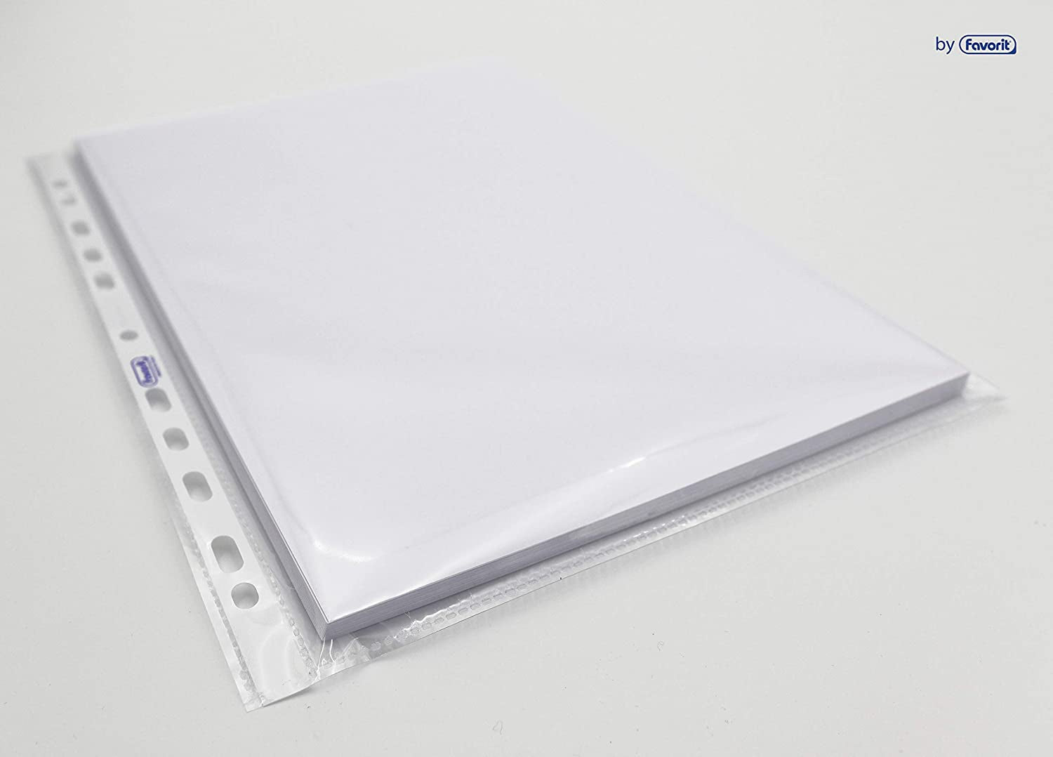 Buste Perforate, Lucide, Alto Spessore, 22 X 30 Cm, 100 Pezzi, Trasparenti