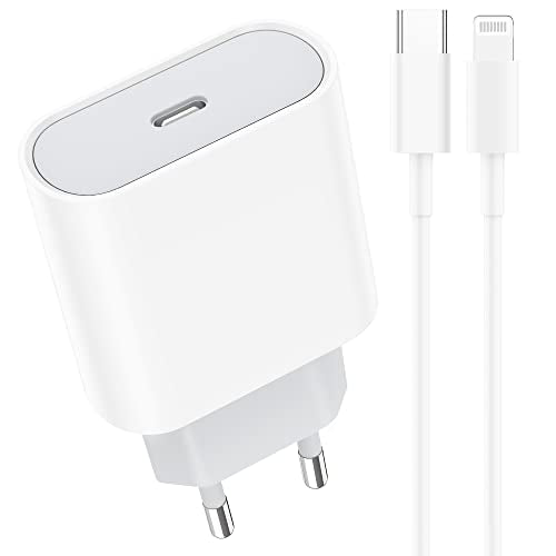 Sakahyro 20W USB C Rapido Caricatore with 2M Cavo for iPhone 14/14 Pro/ 14 Pro Max/ 14 Plus/ 13/12/11/XS/XR/X/8, AirPods, USBC Caricabatterie Spina Adattatore Alimentatore Presa Carica Muro Ricarica - 8earn