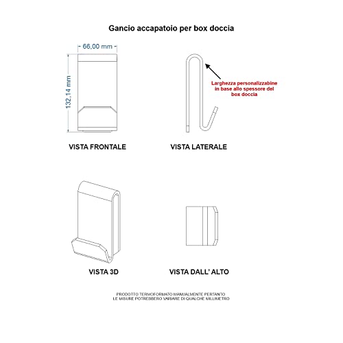 AGPLEX - Appendi Accappatoio Bagno in Plexiglass, Appendino da Doccia, Gancio Asciugamani senza forare - 8earn