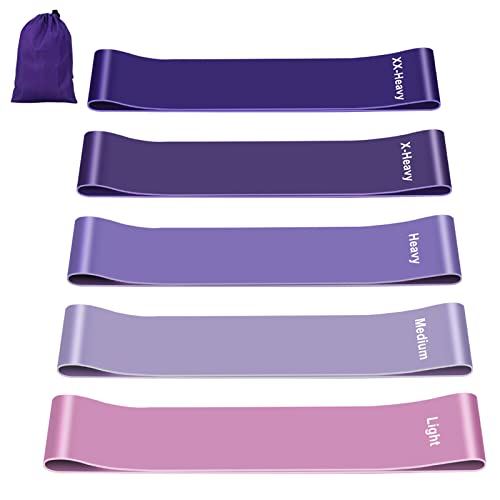 Elastici Fitness (Set di 5), Bande di Resistenza Fitness con 5 Livelli di Resistenza, Fasce Elastiche Fitness per Crossfit, Yoga, Pilates, Squats, Lunges, Stretching, Allenamento di Forza - 8earn