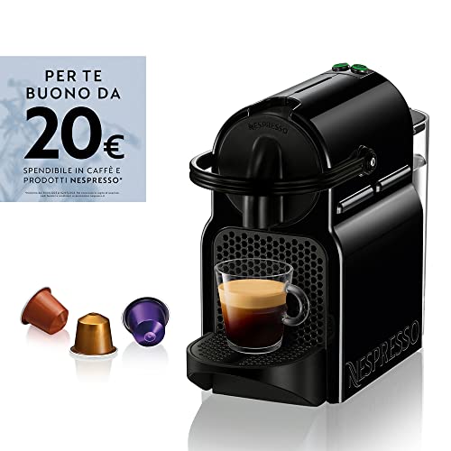 Nespresso Inissia EN80.B, Macchina da caffè di De'Longhi, Sistema Capsule Nespresso, Serbatoio acqua 0.7L, Nero - 8earn
