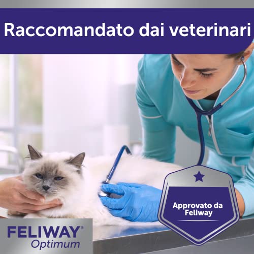 FELIWAY® Optimum – Antistress Calmante di Nuova Generazione per Gatti – Diffusore + 1x Ricarica da 48 ml - Feromoni Felini più Incisivi per Rilassare e Tranquillizzare i Gatti Stressati
