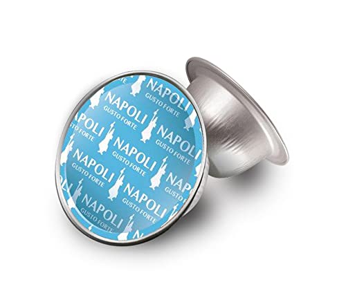 Bialetti Caffè D'Italia, Multipack 128 Capsule, 8 Box Da 16 Capsule, Napoli, Intensità 10, Compatibili con Macchine Bialetti sistema chiuso, 100% Alluminio - 8earn