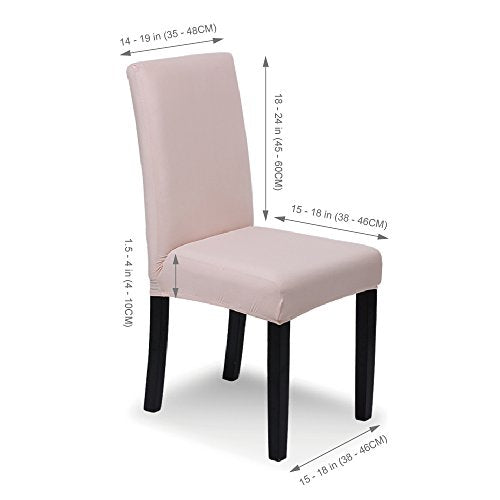 SaintderG® Coprisedie con schienale 6 pezzi, lavabile Estraibile, molto facile da pulire e resistente, coprisedile, moderna sala da pranzo, hotel, arredamento ristorante (Mocha, 6 pezzi) - 8earn