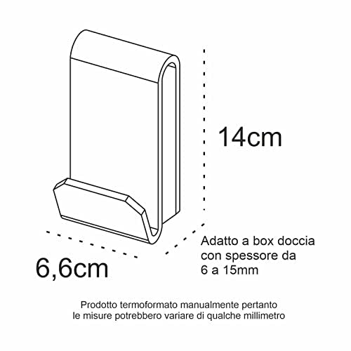 AGPLEX - Appendi Accappatoio Bagno in Plexiglass, Appendino da Doccia, Gancio Asciugamani senza forare - 8earn