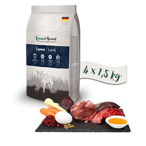 Venandi Animal Agnello Come Mangime Secco, Senza Cereali - Pacco da 6 x 1500 g
