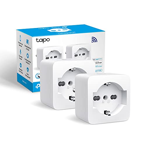 [Nuovo] TP-Link Tapo P105(2-pack) Presa Smart Italiana, WiFi Intelligente Smart Plug, Controllo Vocale, Compatibile con Alexa e Google Home, Controllo Remoto Tramite APP Tapo, Tempo di Preselezione - 8earn