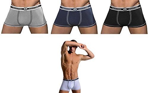 Navigare 312 (Pacco Da 6), Boxer Uomo, Multicolore (Bianco/ Nero/ Blu/ Grigio), L confezione da 6 - 8earn