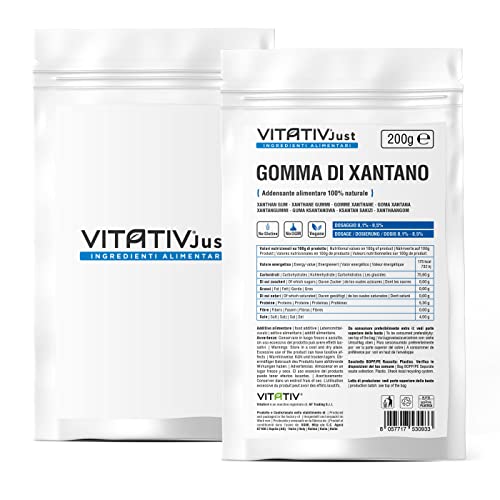 Vitativ Gomma di Xantano in polvere 200 grammi - addensante - made in Italy