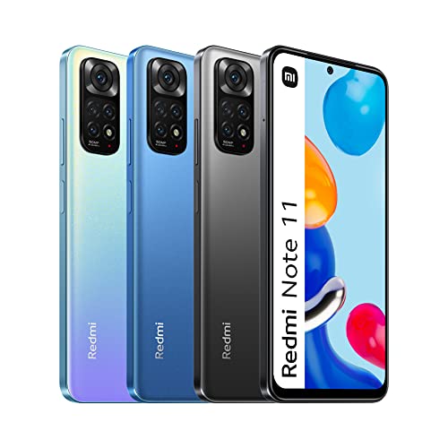Xiaomi Redmi Note 11 - Smartphone 4+128GB, Display AMOLED FHD+ 6.43” 90Hz, Snapdragon 680, quadrupla fotocamera 50MP, 5000mAh, Graphite Grey (IT + 2 anni garanzia) Alexa mani libere - 8earn