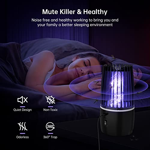Lampada Antizanzara, 2 in 1 Lampada Antizanzara Elettrica con Luce UV, Effettiva Antizanzare Elettrico per Giardino Domestico Cucina Interna ed Esterna, Campeggio, Mosche, Falene, Insetti Zanzare - 8earn