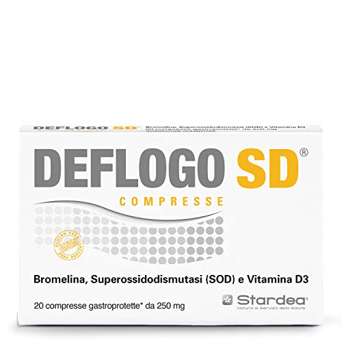 SD Delogo | Food Supplement | Drainage of Body Fluids | Functionality of the Microcirculation | Bromelain | SOD enzyme | Vitamin D | 20 Tablets | Stardea