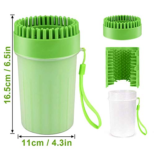 Pulisci Zampe Cane,Pulitore Zampe Per Cani, Portatile Pulitore Della Zampa Cane, Pulitore Zampe Per Animali Domestici Per La Pulizia Di Artigli Sporchi Di Animali Domestici/Toelettatura (verde) - 8earn