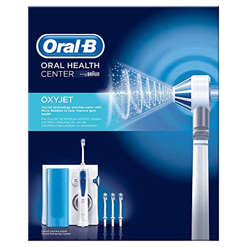 Oral-B Oxyjet Idropulsore Dentale, 4 Testine, con Tecnologia Microbollicine, Pulizia Profonda, Idea Regalo, Bianco