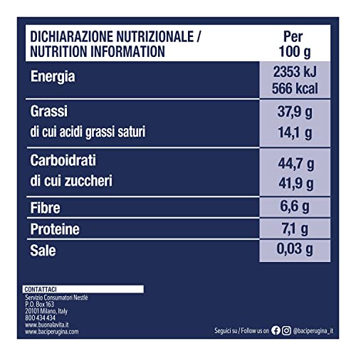 BACI PERUGINA CLASSICO Cioccolatini fondenti ripieni alla Gianduia, Scatola Regalo San Valentino 150g - 8earn