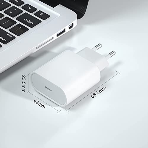 Sakahyro 20W USB C Rapido Caricatore with 2M Cavo for iPhone 14/14 Pro/ 14 Pro Max/ 14 Plus/ 13/12/11/XS/XR/X/8, AirPods, USBC Caricabatterie Spina Adattatore Alimentatore Presa Carica Muro Ricarica - 8earn