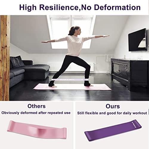 Elastici Fitness (Set di 5), Bande di Resistenza Fitness con 5 Livelli di Resistenza, Fasce Elastiche Fitness per Crossfit, Yoga, Pilates, Squats, Lunges, Stretching, Allenamento di Forza - 8earn