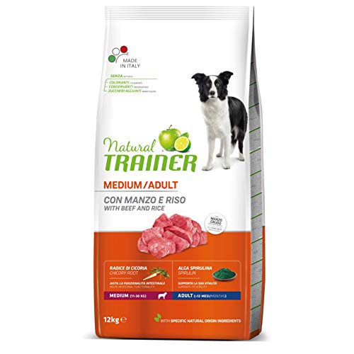 Natural Trainer Medium Cibo per Cani Adulti con Manzo - 12kg - 8earn