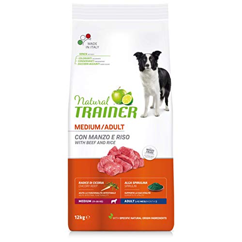 Natural Trainer Medium Cibo per Cani Adulti con Manzo - 12kg - 8earn