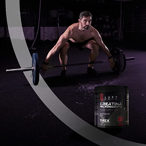 T-Rex Integratori Creatina Micronizzata Monoidrata - Integratore alimentare per massa muscolare e boost energetico pre workout (Polvere, 250 g (Confezione da 1)) - 8earn