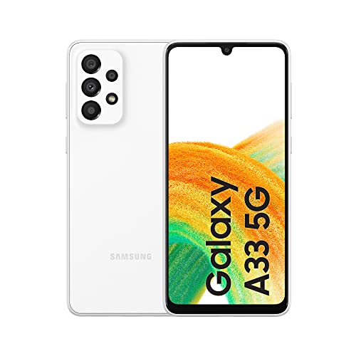 SAMSUNG Galaxy A33 5G Smartphone Android, Display Infinity-U FHD+ Super AMOLED 6.4”¹, 6GB RAM e 128GB di memoria interna espandibile², Batteria 5.000 mAh, Awesome White [Versione Italiana] - 8earn