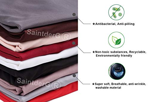 SaintderG® Coprisedie con schienale 6 pezzi, lavabile Estraibile, molto facile da pulire e resistente, coprisedile, moderna sala da pranzo, hotel, arredamento ristorante (Mocha, 6 pezzi) - 8earn