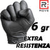 100 guanti in Nitrile NERI 6 grammi EXTRA RESISTENTI, 60% di SPESSORE in più al dito rispetto al 3,5 gr, NO polvere, NO lattice, per Meccanici, Tatuatori, Estetisti, Ristorazione, Guanti monouso (L) - 8earn