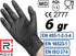 100 guanti in Nitrile NERI 6 grammi EXTRA RESISTENTI, 60% di SPESSORE in più al dito rispetto al 3,5 gr, NO polvere, NO lattice, per Meccanici, Tatuatori, Estetisti, Ristorazione, Guanti monouso (L) - 8earn