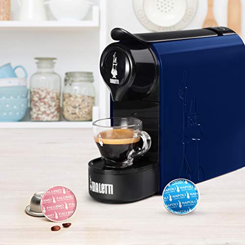Bialetti Caffè D'Italia, Multipack 128 Capsule, 8 Box Da 16 Capsule, Napoli, Intensità 10, Compatibili con Macchine Bialetti sistema chiuso, 100% Alluminio - 8earn