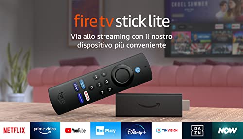 Fire TV Stick Lite con telecomando vocale Alexa | Lite (senza comandi per la TV), Streaming in HD - 8earn