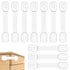 Septeamay 10 Pezzi Sicurezza Cassetti Bambini, Bambini Chiusure Sicurezza per Armadietto,Cassetto,Armadio,Frigorifero, Blocca Cassetti per bambini con 3M Adesivo Nessun Trapano Necessarioc - Bianca