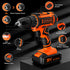 Trapano Avvitatore Batteria 20V, Avvitatore a Batteria, 2 Batterie 2.0Ah, Max 42Nm, 25+1 Impostazione Coppia, LED Luce, 2 Velocità, 24 Accessori, 10mm Mandrino Autoserrante, per Riparazione, Fai da te - 8earn