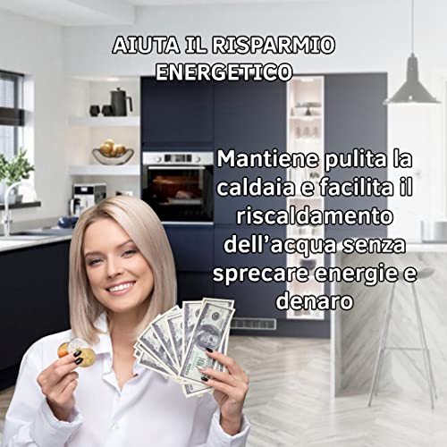 ZOMAHOME - Polifosfati per Caldaia Ricarica, Filtro Anticalcare per Caldaia Concentrato a Lunga Durata, Protegge Caldaie ed Elettrodomestici, Misura Universale (6 Ricariche) - 8earn
