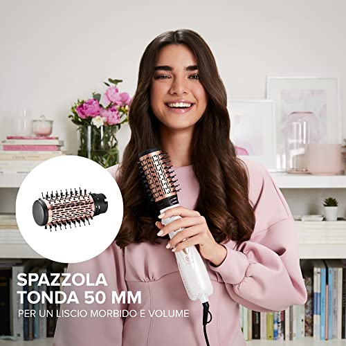Bellissima My Pro Imetec GH18 1100 Air Styler, Coating Ceramic Brushes, 5 Accessories for Making Straight and Bright Hair, Soft Waves or Tight Curls, 1000 W