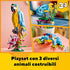 LEGO 31136 Creator Pappagallo Esotico, Set 3 in 1 con Pesce e Rana, Animali Giocattolo per Bambini da 7 Anni in su, Giochi Creativi con Figure della Giungla - 8earn
