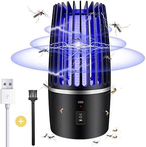 Lampada Antizanzara, 2 in 1 Lampada Antizanzara Elettrica con Luce UV, Effettiva Antizanzare Elettrico per Giardino Domestico Cucina Interna ed Esterna, Campeggio, Mosche, Falene, Insetti Zanzare - 8earn