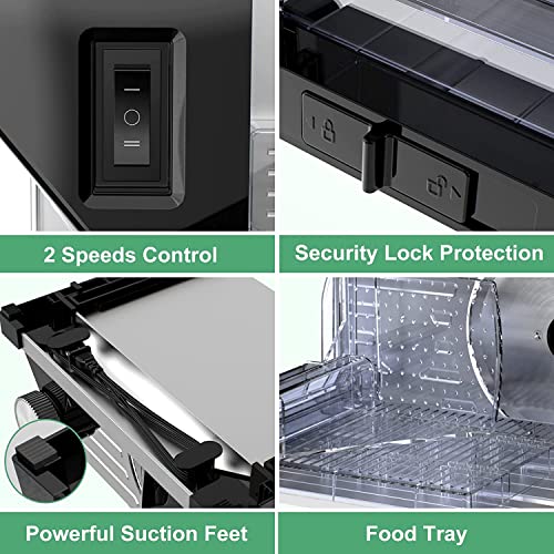 Affettatrice Elettrica da Casa 150W Affettatrice Acciaio Inossidabile Affettatrice Professionale Spessore Regolabile 0-18 mm Affettatrice Piccola per Pane Carne Frutta e Verdura - 8earn