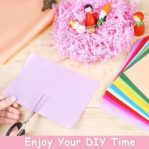 100 fogli di carta velina, 21 x 30 cm, carta da imballaggio, carta velina colorata per pompon, fai da te e hobby creativi(10 colori) - 8earn