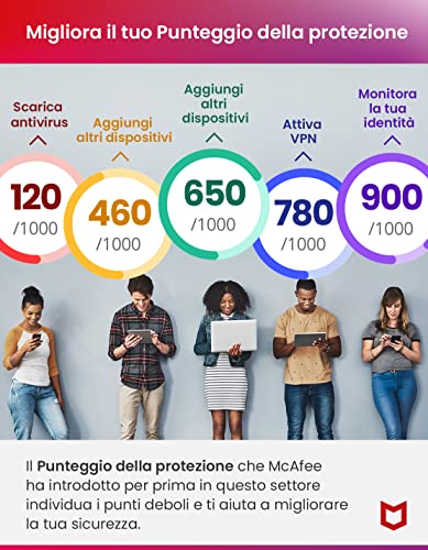 McAfee Total Protection 2023 | Esclusiva Amazon |3 dispositivi| Software antivirus per la sicurezza in Internet | VPN | 12 mesi + 3 | Codice d'attivazione via email - 8earn
