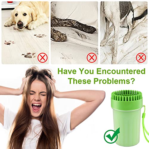 Pulisci Zampe Cane,Pulitore Zampe Per Cani, Portatile Pulitore Della Zampa Cane, Pulitore Zampe Per Animali Domestici Per La Pulizia Di Artigli Sporchi Di Animali Domestici/Toelettatura (verde) - 8earn