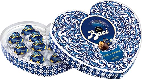 BACI PERUGINA CLASSICO Cioccolatini fondenti ripieni alla Gianduia, Scatola Regalo San Valentino 150g - 8earn