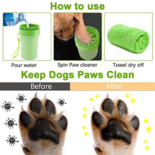 Pulisci Zampe Cane,Pulitore Zampe Per Cani, Portatile Pulitore Della Zampa Cane, Pulitore Zampe Per Animali Domestici Per La Pulizia Di Artigli Sporchi Di Animali Domestici/Toelettatura (verde) - 8earn