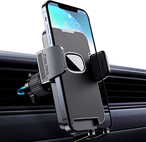 Porta Cellulare da Auto [Clip per Gancio Qualità Militare] 360 Gradi di Rotazione Supporto Telefono Auto per Presa D'aria Dell'Auto Portacellulare Auto per Universale Smartphone iPhone Android (Black) - 8earn