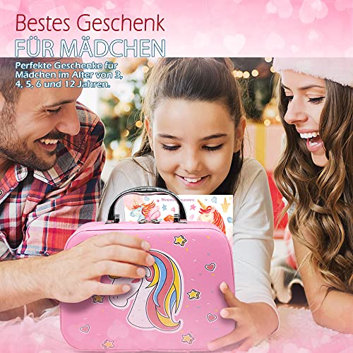 Set di trucco per bambini per bambine, 27 pezzi lavabile set di trucchi per bambini, sicuro e atossico giocattolo di ruolo, Natale, compleanno, regalo per 4, 5, 6, 7, 8, 9, 10 anni, per ragazze