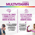Multivitaminico completo Donna. Integratore Multivitaminico e Minerali contro stanchezza e affaticamento. Magnesio, Zinco, Ferro e Vitamine B,C,D,E,H Acido folico. 60 compresse Multivitaminico Agocap - 8earn