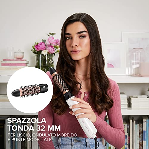Bellissima My Pro Imetec GH18 1100 Air Styler, Coating Ceramic Brushes, 5 Accessories for Making Straight and Bright Hair, Soft Waves or Tight Curls, 1000 W