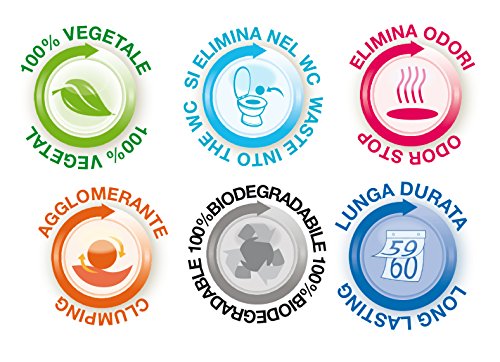 Croci Lettiera Eco Clean 10 L - Lettiera Gatti agglomerante, Biodegradabile si getta nel WC, 100% vegetale, Sabbia Antiodore di lunga durata