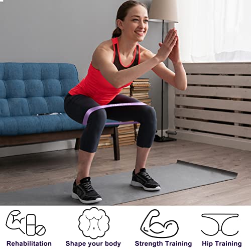 Elastici Fitness (Set di 5), Bande di Resistenza Fitness con 5 Livelli di Resistenza, Fasce Elastiche Fitness per Crossfit, Yoga, Pilates, Squats, Lunges, Stretching, Allenamento di Forza - 8earn