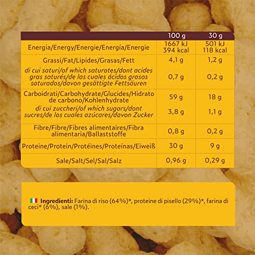 Sano e Sazio Snack Proteico Biologico al gusto Natural - confezione da (8pz x 30g) - spezza fame pratico e veloce con Sale Marino Naturale, senza conservanti, Biologico e prodotto in Italia